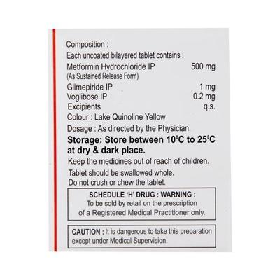 Glimisave MV 1 Tablet 15'S - Diabetes-Ant