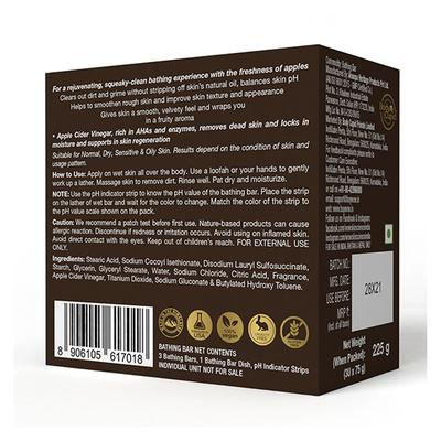 Wow Life Science Apple Cider Vinegar Bathing Bar - Super Value Pack of 3 - Skin-Friendly with 5.5 pH (75g X 3) 1's - Soaps