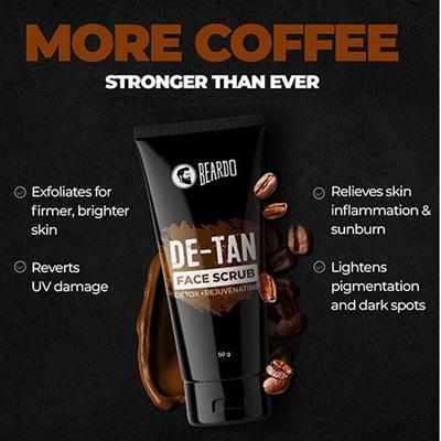 Beardo De-Tan Face Scrub 50 gm - Scrubs & Exfoliants