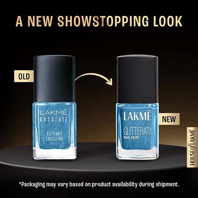 Lakme Absolute Glitterati Collection Nail Gloss 120 Ocean Eyes 12ml - Nail Polish