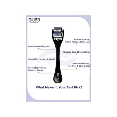 Gubb Derma Roller 0.5 Needle Grey 160 gm - Derma Rollers