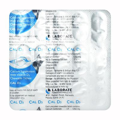 CAL D3 Tablet 15's - Supplements-Cal