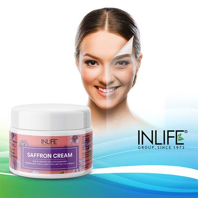 INLIFE Saffron Cream for Face Ayurvedic Herbal Cosmetic Paraben Free For Men & Women 100 g - Face Creams