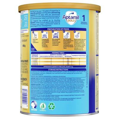 Aptamil Gold Stage 1 (Upto 6 Months) Powder 400 gm (Tin) - Baby And Infant Supplements