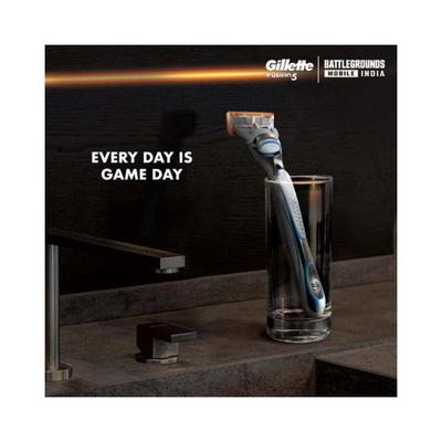 Gillette Fusion Men's Razor For Shave & Beard Shape With Battlegrounds Mobile India (BGMI) Handle 1's - Razors & Cartridges