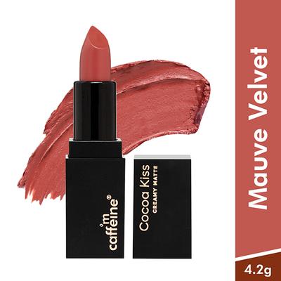 mCaffeine Cocoa Kiss Creamy Matte Nude Lipstick with Cocoa Butter - Mauve Velvet 4.2 gm - Lipsticks