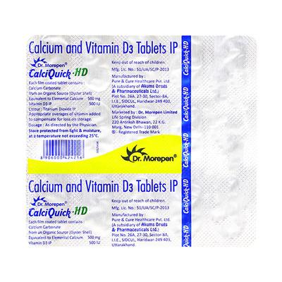 CALCIQUICK HD Tablet 15's - Supplements-Cal