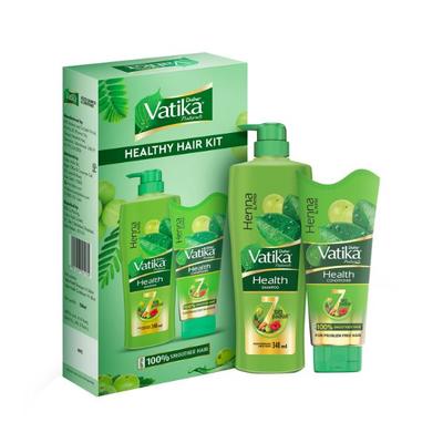 Dabur Vatika Health Hair Kit Vatika Health Shampoo -340ml with Vatika Health Conditioner - 180ml 2's - Shampoos