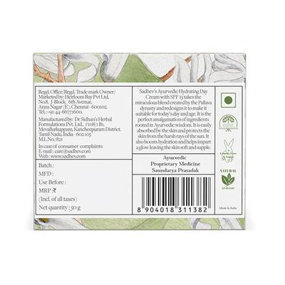 Sadhev - Ayurvedic Hydrating Day Cream Spf 15 50 gm - Day Cream
