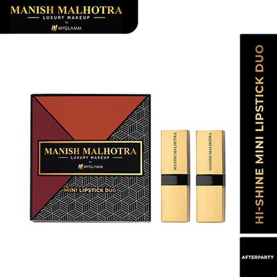 Myglamm Manish Malhotra Afterparty Hi Shine Mini Lipstick Set 2 gm - Lipsticks