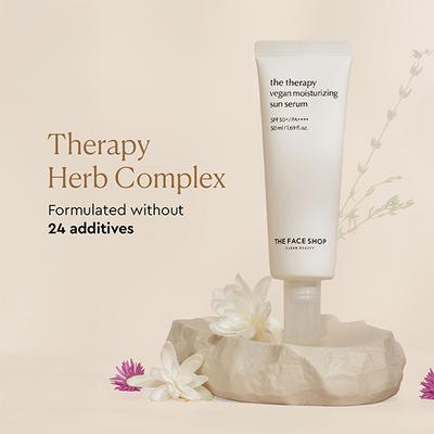 The Face Shop The Therapy Vegan Moisturizing Sun Serum 20 ml - Body Sunscreen