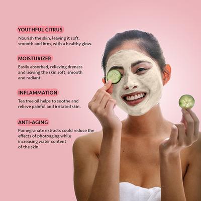 Berina Go Glow By Berina Mix Fruit with Pomagrante Extract & Tea Tree Face Pack 500 ml - Toners