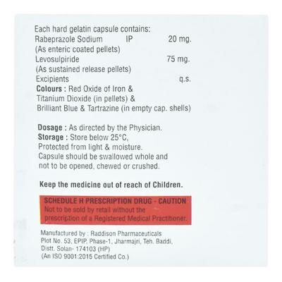 RABECURE L Capsule 10's - Ulcer/Reflux/Flatulence-Aaa