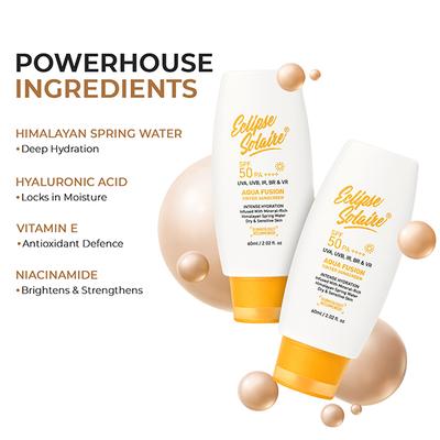 Eclipse Solaire 5X PROTECTION Aqua Fusion Sunscreen SPF 50 PA+++ 60 ml - Face Sunscreen