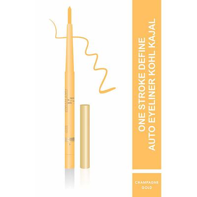 Half N Half One Stroke Defining Auto Eyeliner Kohl Kajal, Champagne Gold 0.3 gm - Kajal & Kohls