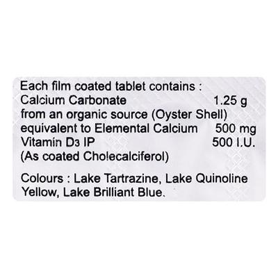 Calten D 500mg Tablet 15'S - Supplements-Cal