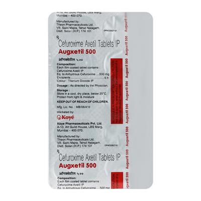 Augxetil 500mg Tablet 10'S - Bacterial Infections-Cep