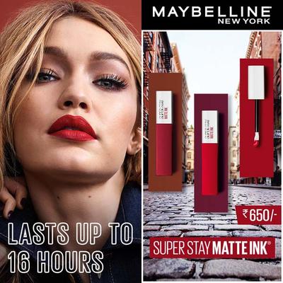 Maybelline New York Super Stay Matte Ink Liquid Lipstick, 45 Escapist 5 ml - Lipsticks