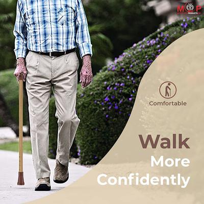 Paxmax Height Adjustable Wooden Coating Walking Stick - Walker & Walking Stick