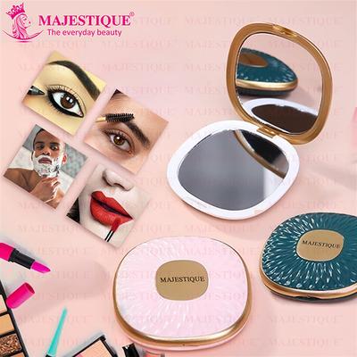 Majestique Dual Magnifying Compact Mirror, 2X Adjustable Folding Mirror - Multicolor 1's - Mirror
