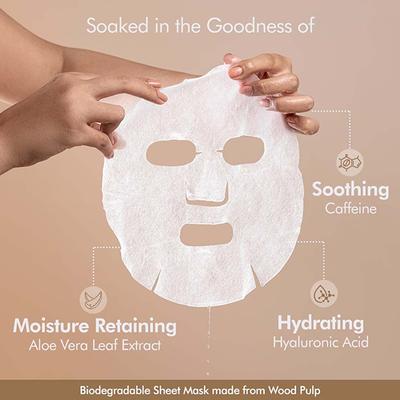 Mcaffeine Coffee & Green Tea Sheet Mask 80Gm 4's - Face Wash & Cleansers