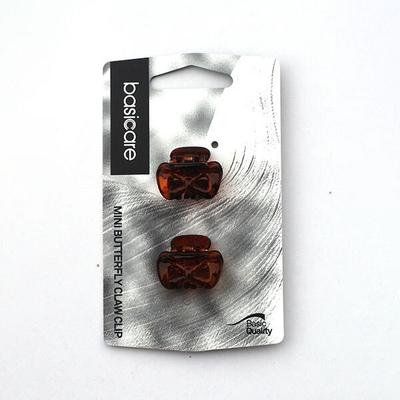 Basicare Mini Claw Clip, Black + Black 2's - Hair Clips/Bands