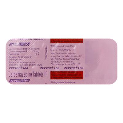 Zeptol 100mg Tablet 10'S - Epilepsy/Convulsion-Ant