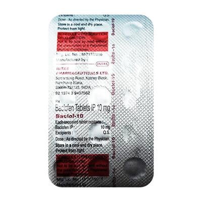 BACLOF 10 Tablet 15's - Muscle Cramps/Spasticity-Mus