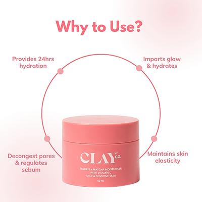 Clayco Tsubaki + Matcha Moisturiser With Vitamin C (Dry Skin) 50 ml - Face Moisturizers
