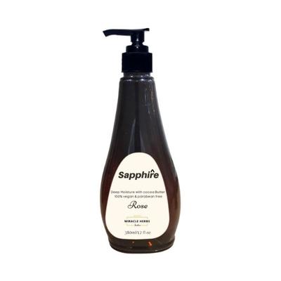 Miracle Herbs Deep Moisture with cocoa Butter 100% vegan & parabean free Sapphire Rose Body Lotion rose 380 ml - Lotions & Creams
