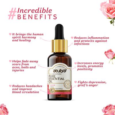 Atulya Rose Essential Oil 15 ml - Face Oils