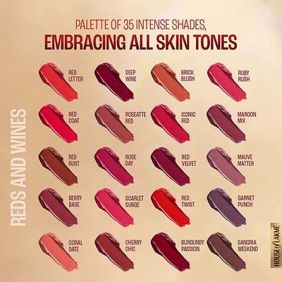Lakme 9to5 Powerplay Priming Matte Lipstick, Lasts 16hrs, Scarlet Surge, 3.6 gm - Lipsticks