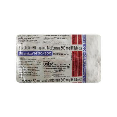 SITANIZA M 50/500 Tablet 10's - Diabetes-Ant