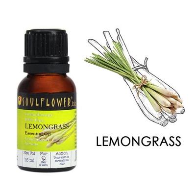 Soulflower Essential Oil - Lemongrass 15 ml (N) - Lotions & Creams