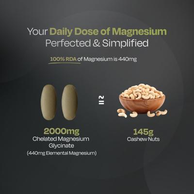 Nutrabay Chelated Magnesium Glycinate 2000mg Tablet 60's - General Health