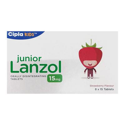 JUNIOR LANZOL STRAWBERRY FLAVOUR Tablet 15's - Ulcer/Reflux/Flatulence-Aaa