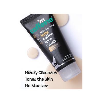 mCaffeine Milky Brew Coffee Face Wash 24hr Moisturization with Almond Milk for All Skin Types 75ml - Face Wash & Cleansers