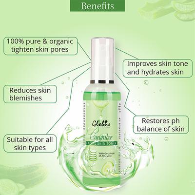 Globus Naturals Cucumber Facial Skin Toner 100 ml - Face Mists