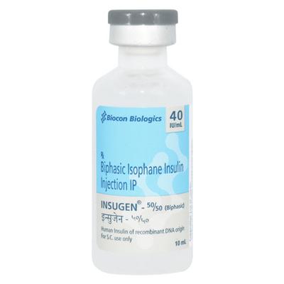 Insugen 50/50 40IU Injection 1X10ml - Diabetes-Ins