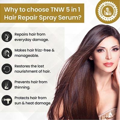 TNW The Natural Wash 5 In 1 Hair Repair Nourishes Protects Hair Frizz 100ml - Hair Serums