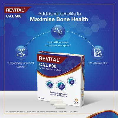 Revital Cal 500 Tablet 15's - Calcium And Minerals