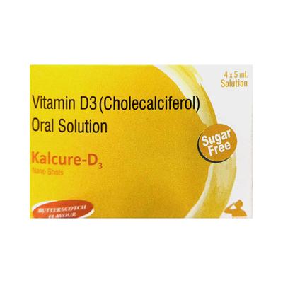 KALCURE D3 SUGAR FREE BUTTERSCOTCH FLAVOUR Nano Shots 5ml - Supplements-Vit