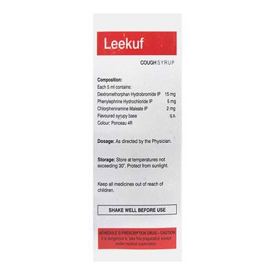 LEEKUF COUGH Syrup 100ml - Cough And Cold-Cou