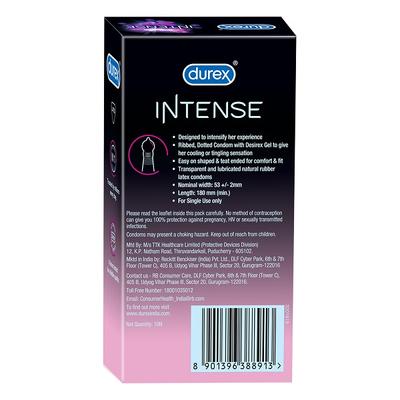 Durex Intense Condoms 10's - Plain/Flavoured Condoms