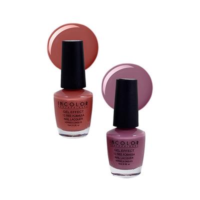 Incolor Gel Effect Matte Nail Polish Combo 09 (29+28) Pack Of 02 15 Ml - Nail Polish