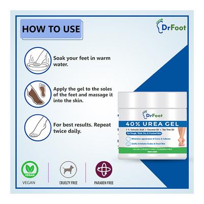 Dr Foot 40% Urea Gel 100 gm - Foot Creams & Lotions