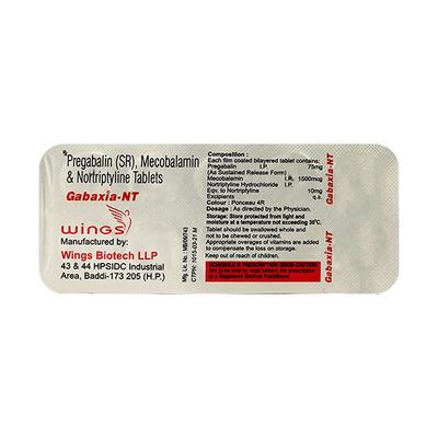 GABAXIA NT Tablet 10's - Neuropathic Pain-Dru