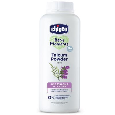 Chicco Baby Moments Talcum Powder (0+ Months) - Rice Starch & Allantoin 150 gm - Baby Grooming