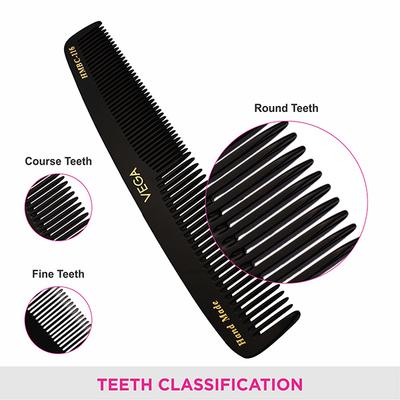 Vega Handcrafted Black Comb (HMBC - 116) 1's - Hair Combs