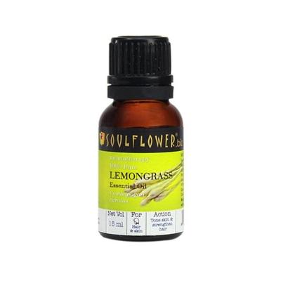 Soulflower Essential Oil - Lemongrass 15 ml (N) - Lotions & Creams